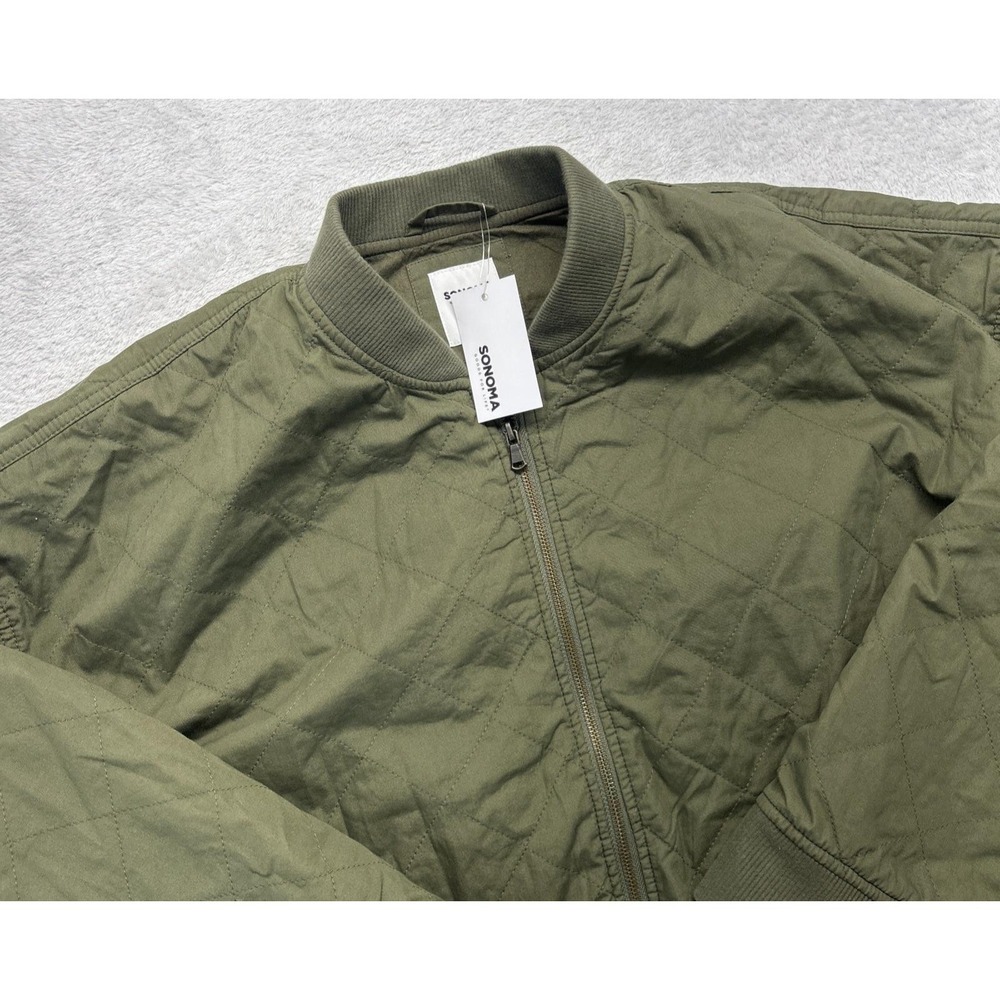 Sonoma Quilted Bomber Jacket Women's 2XL Olive Green NWT $74